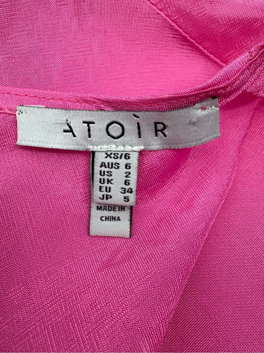 Atoir The Paris Dress Shocking Pink Tie Waist Midi Dress XS US 2 - Picture 9 of 12